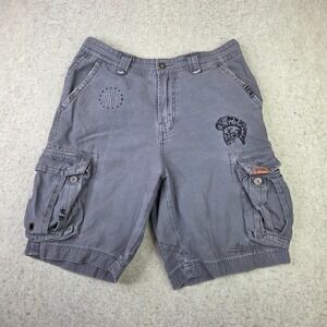 Fox Shorts Mens 36 Gray Cargo Pockets Deluxe Embroidered Civilian Corps Y2K VTG